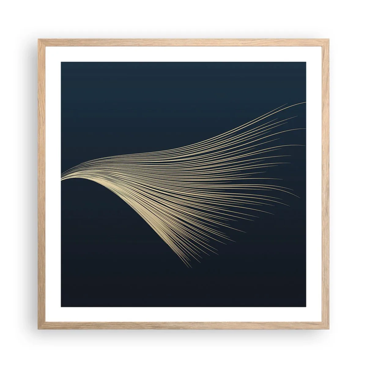 Póster en marco roble claro - Como el cabello de un ángel - 60x60 cm