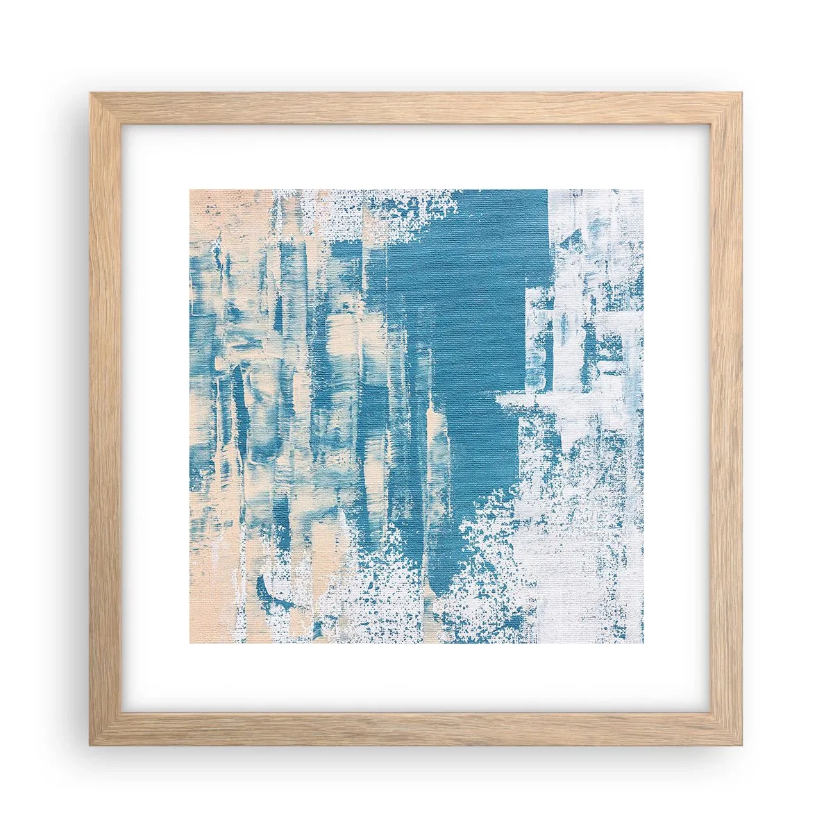 Póster en marco roble claro - A través de un carámbano - 30x30 cm