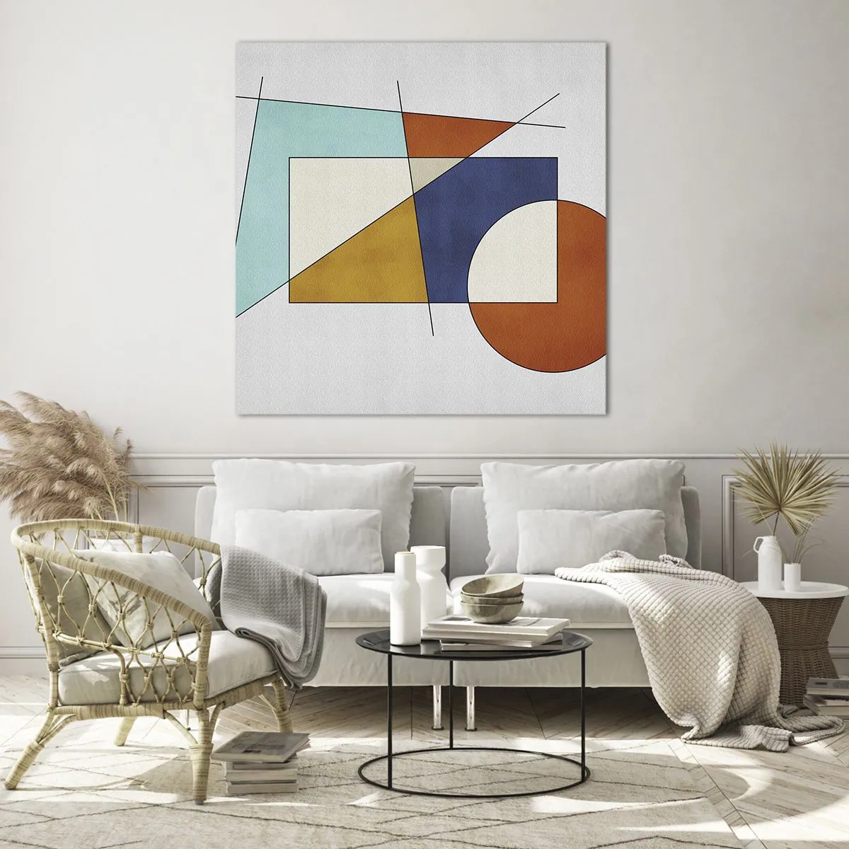 Cuadro sobre vidrio - Impresiones sobre Vidrio - Abstracción: diversión modernista - 30x30 cm