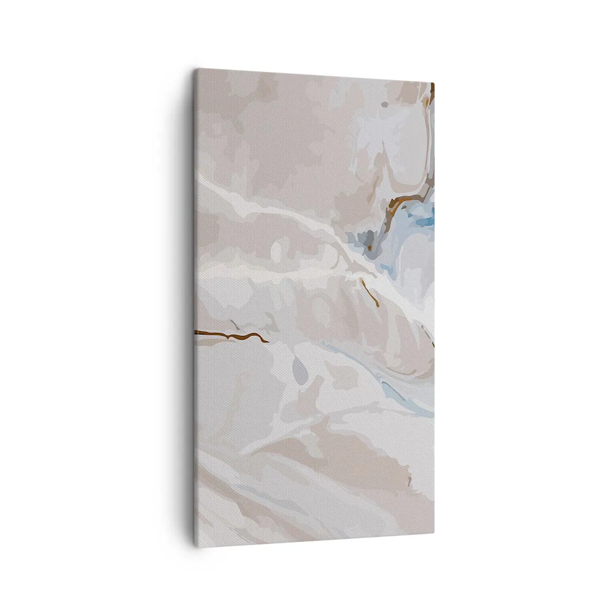 Cuadro sobre lienzo - Impresión de Imagen - El azul serpentea por el blanco - 45x80 cm