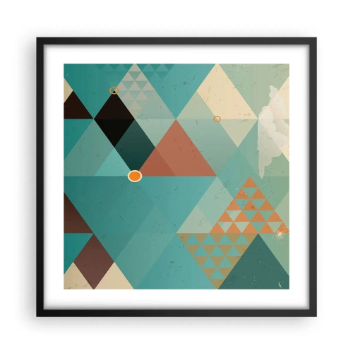 Póster en marco negro - Uno para todos y todos para uno - 50x50 cm