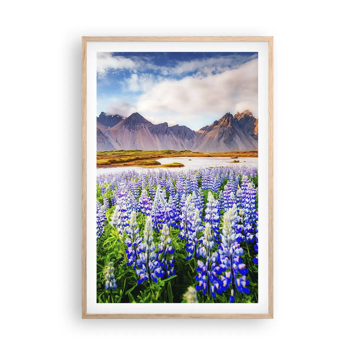 Póster en marco roble claro - La fuerza y la severidad junto a la dulzura - 61x91 cm