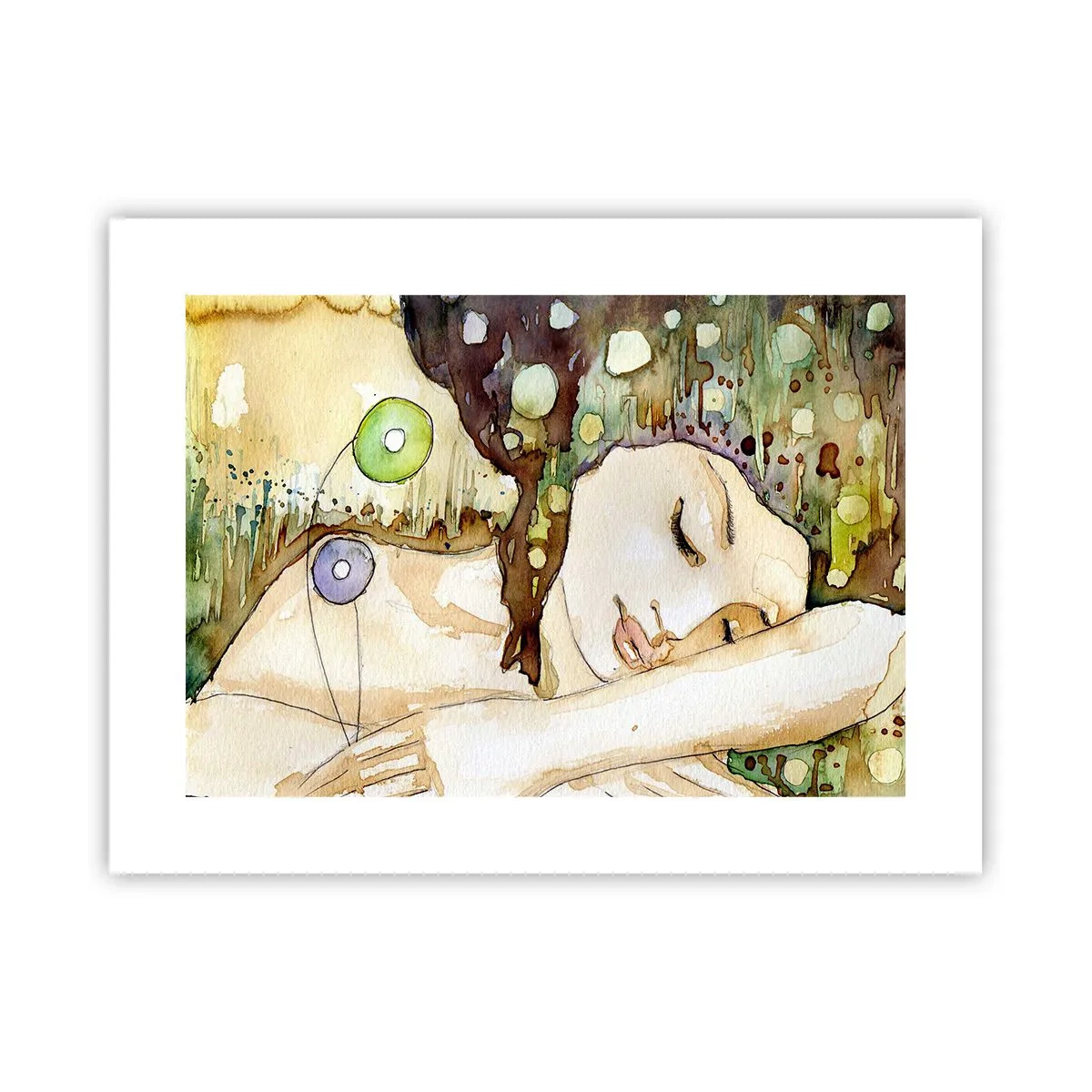 Póster - Sueño esmeralda y violeta - 40x30 cm
