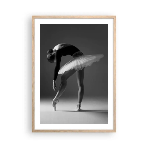 Póster en marco roble claro - Bella bailarina - 50x70 cm
