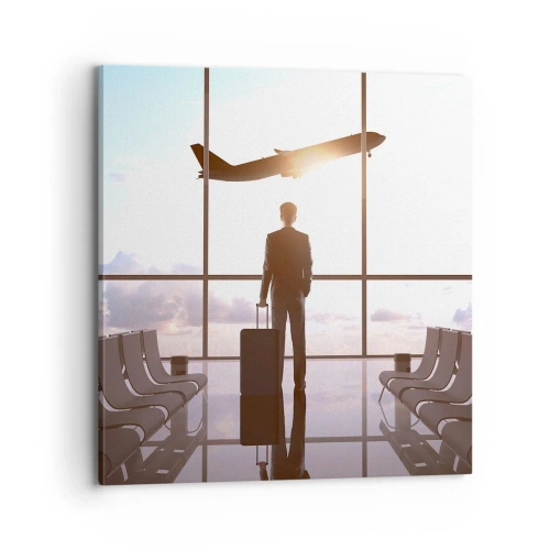 Cuadro sobre lienzo - Impresión de Imagen - Tienes tiempo, tranquilo - 70x70 cm