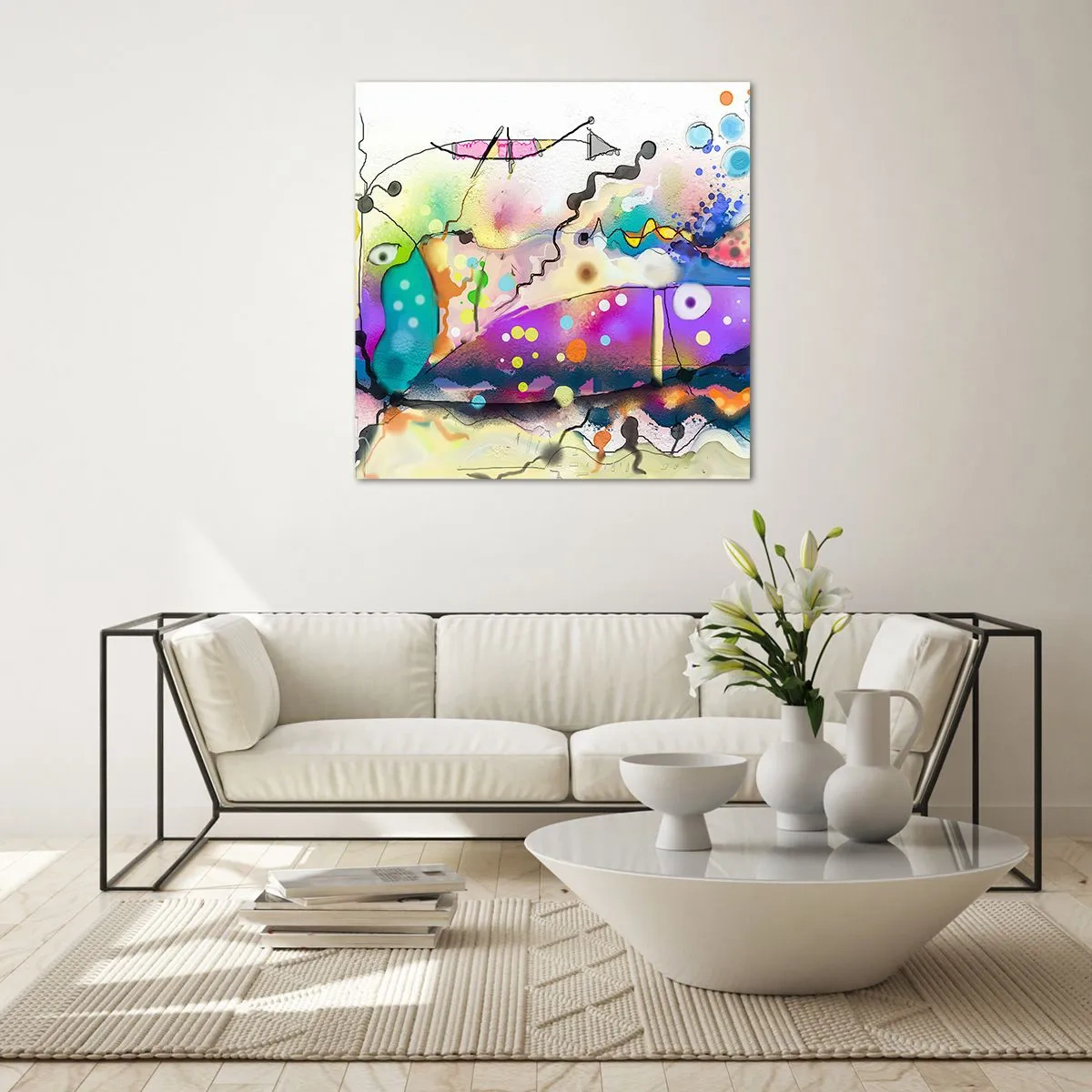 Cuadro sobre vidrio - Impresiones sobre Vidrio - ¡No hay palabras! - 50x50 cm