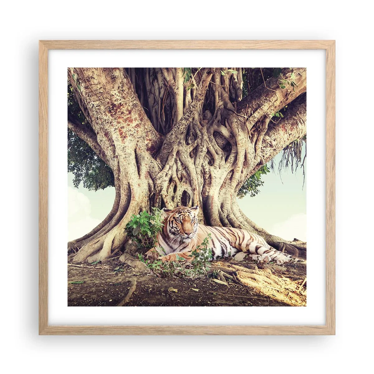 Póster en marco roble claro - Una visión desde el Génesis - 50x50 cm