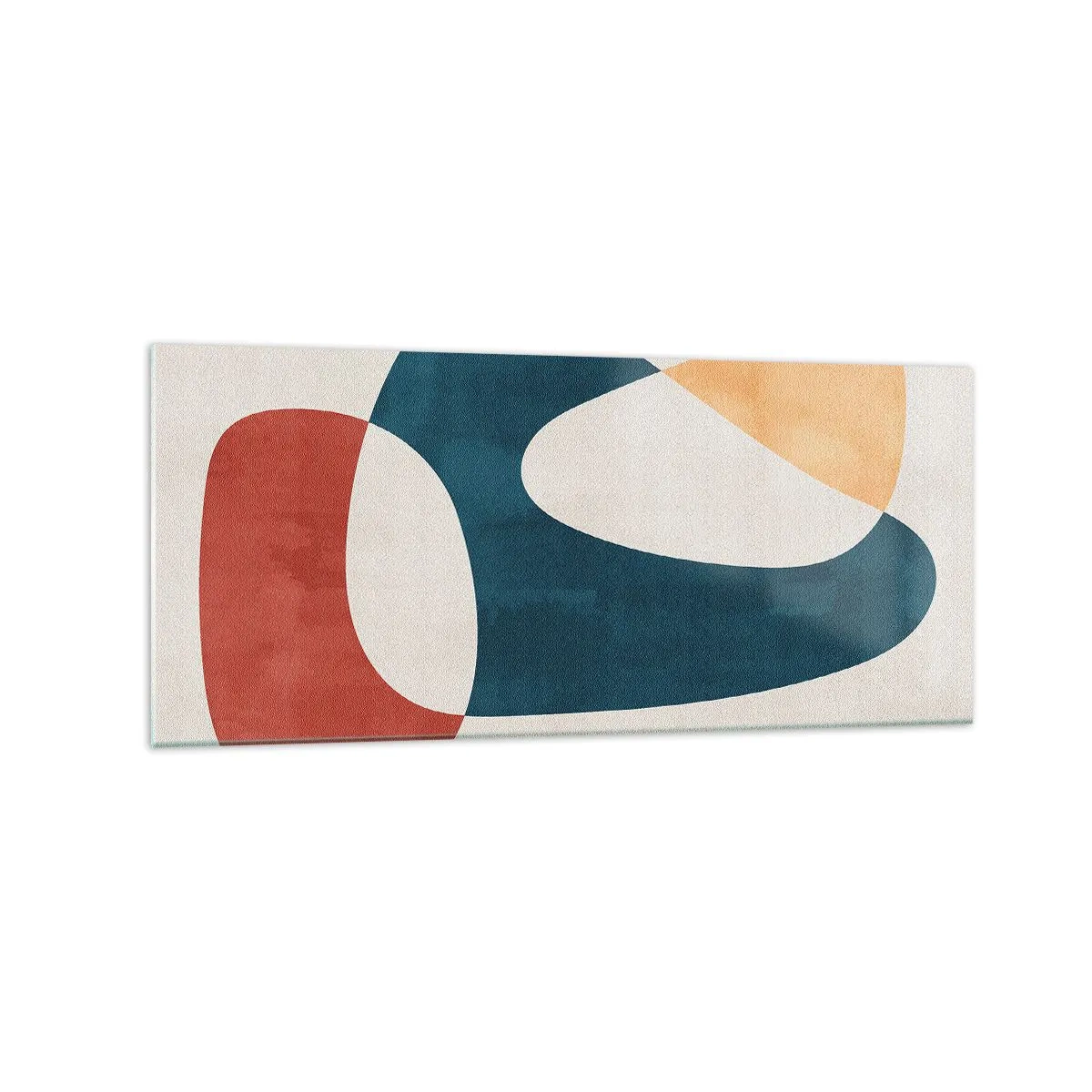 Cuadro sobre vidrio - Impresiones sobre Vidrio - Formas abstractas en colores armoniosos - 120x50cm - Influencias y metamorfosis - Decoración de pared moderna para salón y dormitorio ARTTOR