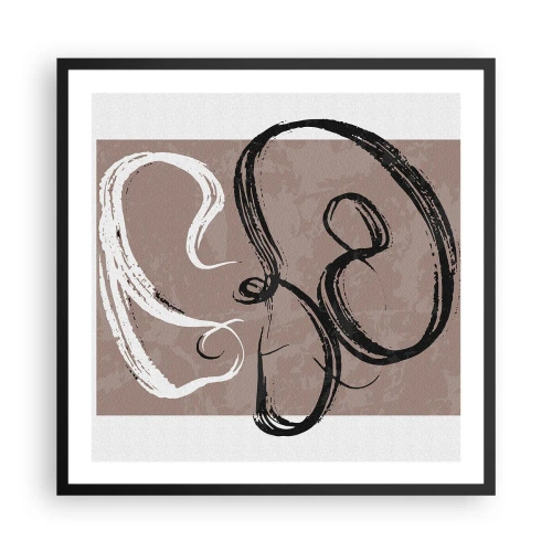 Póster en marco negro - Composición: la búsqueda de la plenitud - 60x60 cm