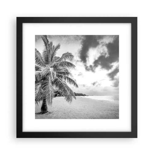 Póster en marco negro - Anhelo de soledad.... - 30x30 cm