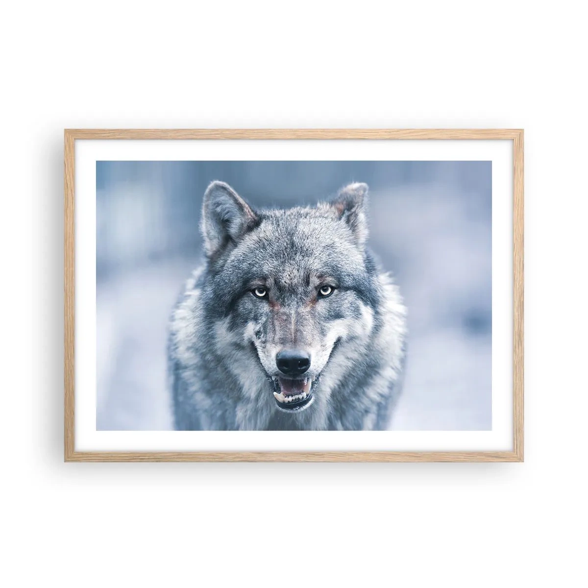 Póster en marco roble claro - ¿Aceptarás el reto? - 70x50 cm