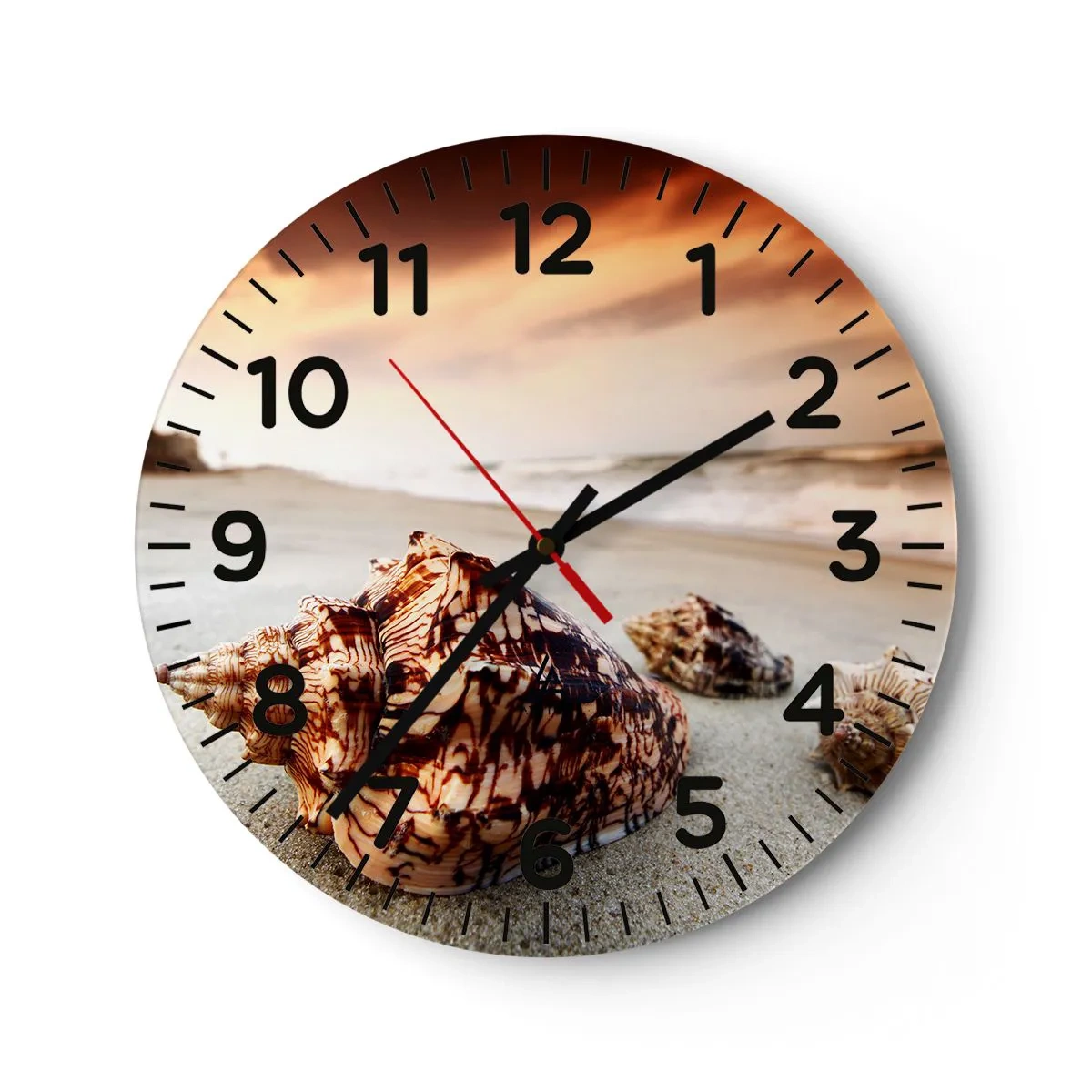 Reloj de pared - Reloj de vidrio - Los exiliados de las olas - 30x30 cm