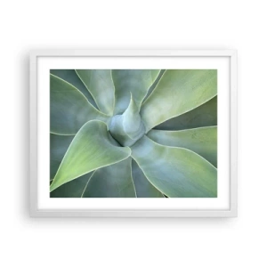 Póster en marco blanco - El nacimiento del verde - 50x40 cm