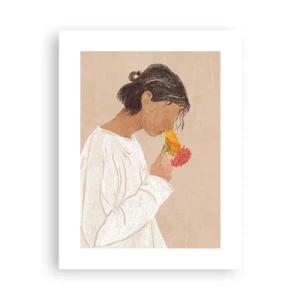Póster - Joven con flores - 30x40 cm