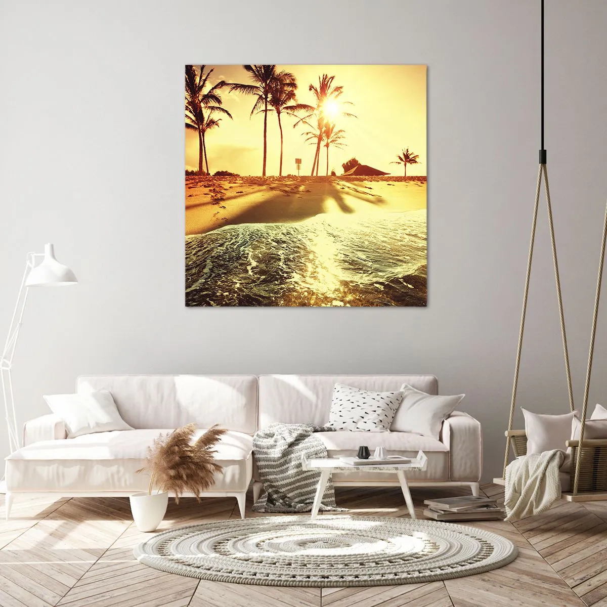 Cuadro sobre lienzo - Impresión de Imagen - Una tarde californiana - 40x40 cm