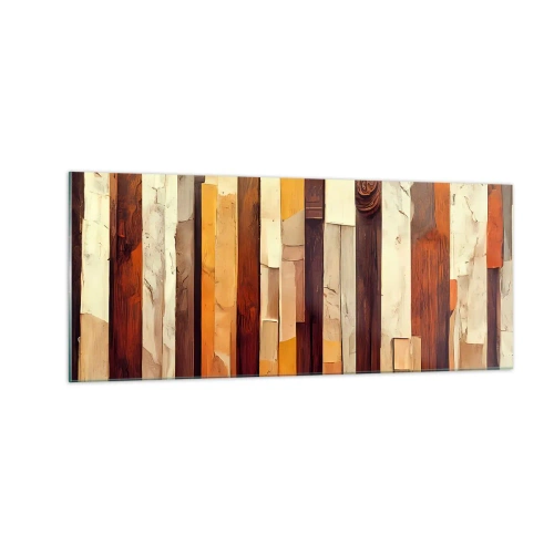 Cuadro sobre vidrio - Impresiones sobre Vidrio - Himno de los árboles del bosque - 100x40 cm