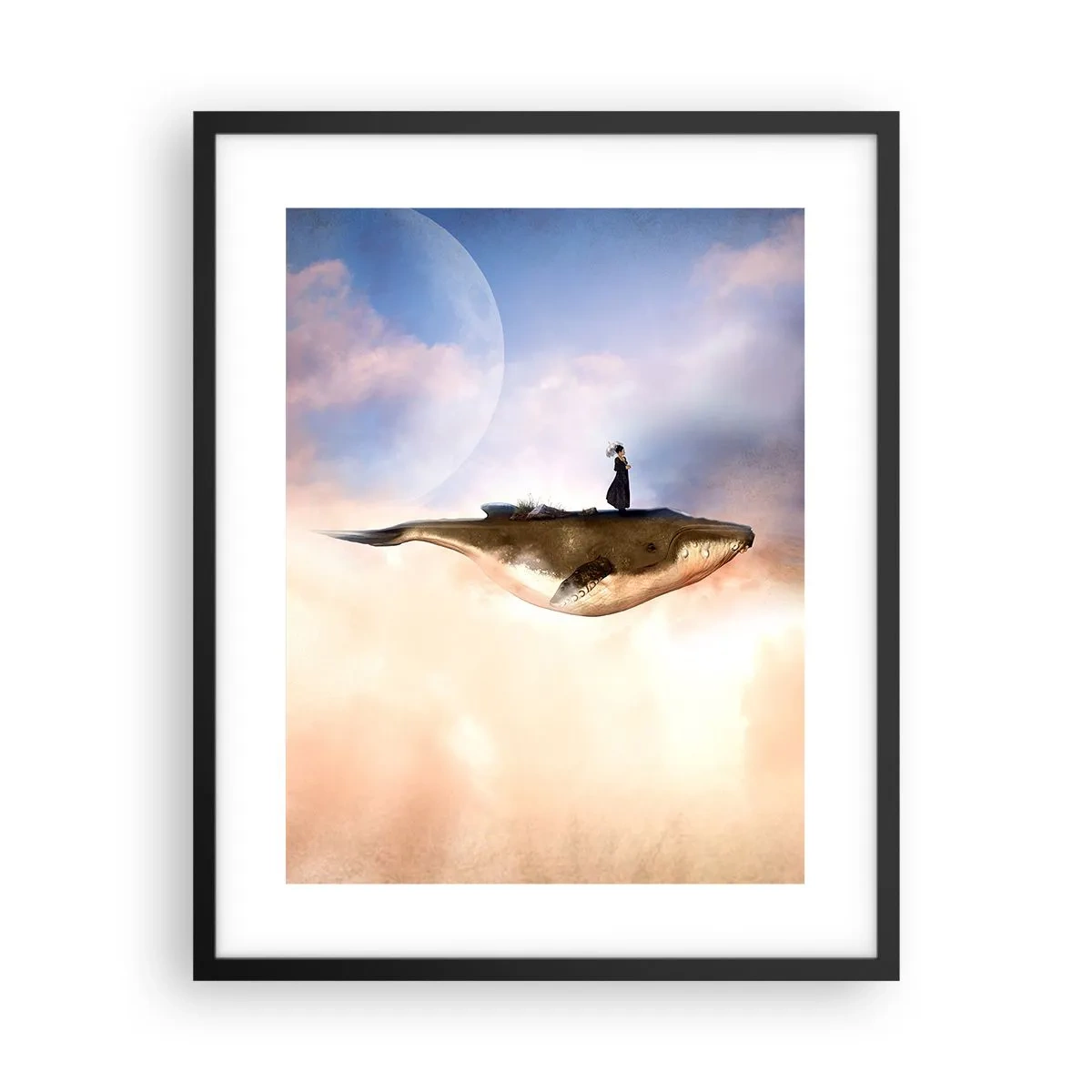 Póster en marco negro - Un viaje surrealista - 40x50 cm