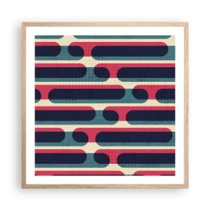 Póster en marco roble claro - Profundidad y relieve - 60x60 cm