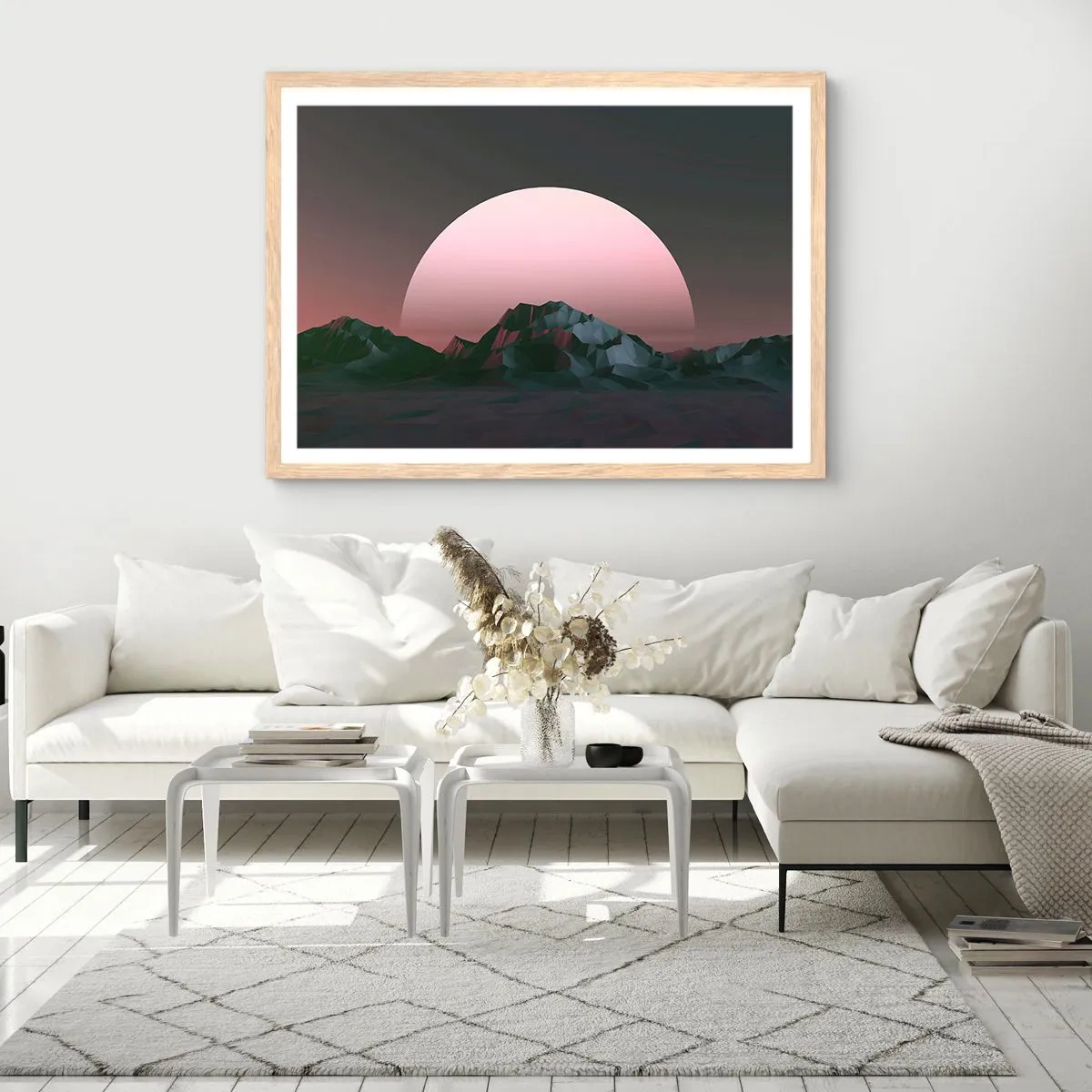 Póster en marco roble claro - En una galaxia muy muy lejana - 40x30 cm