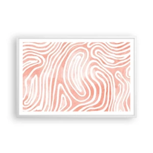 Póster en marco blanco - En un laberinto de coral - 91x61 cm