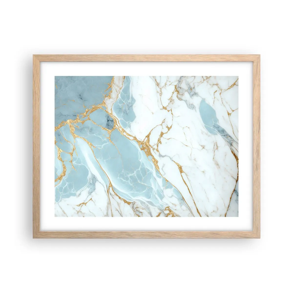 Póster en marco roble claro - Riqueza en la piedra - 50x40 cm