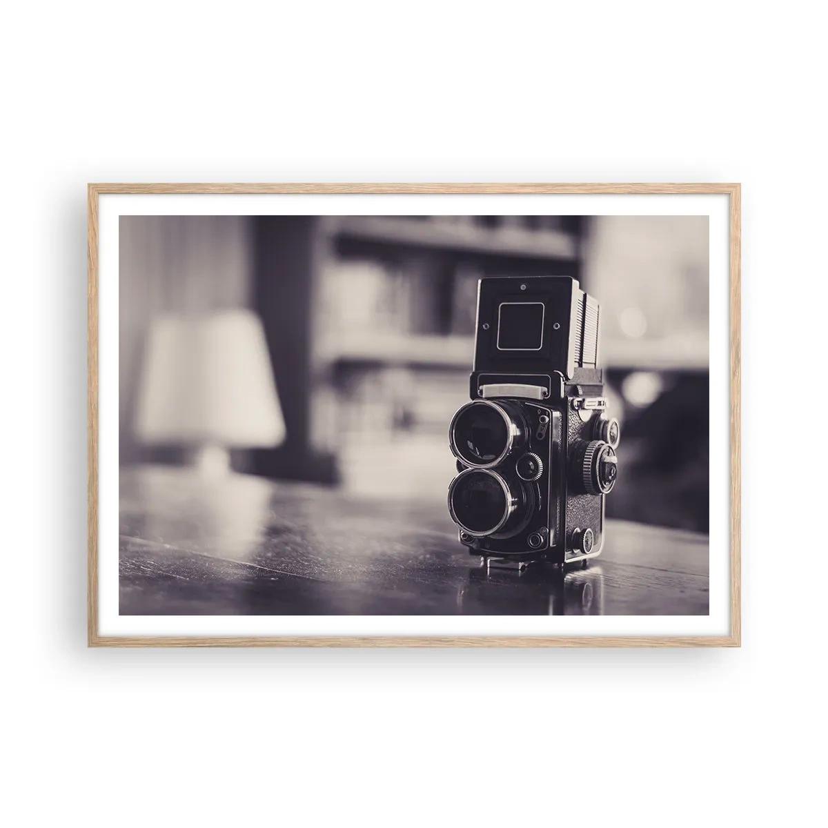 Póster en marco roble claro - La magia de la fotografía antigua - 100x70 cm