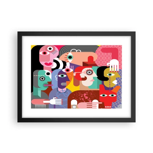 Póster en marco negro - Estilo Picasso - 40x30 cm