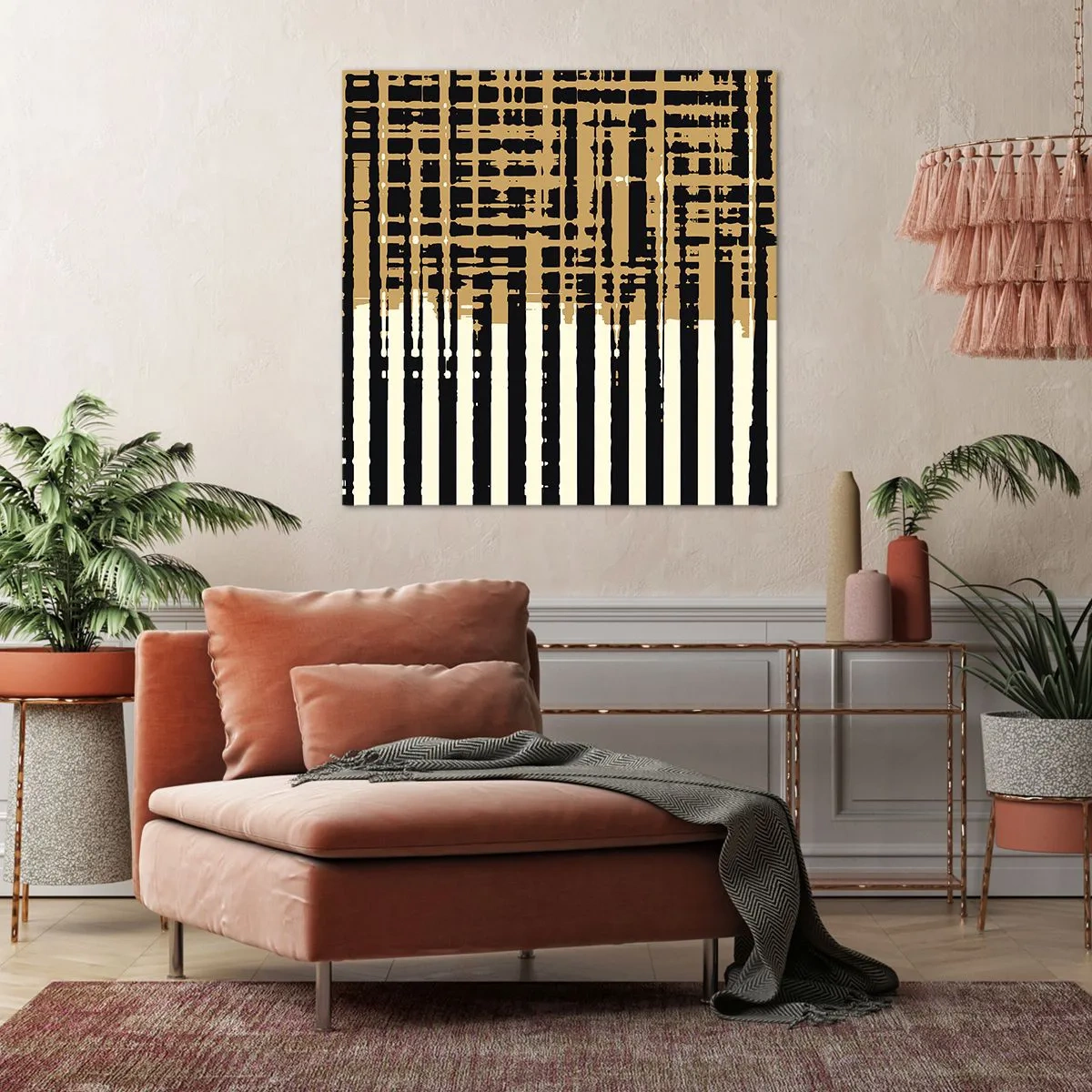 Cuadro sobre lienzo - Impresión de Imagen - Abstracción arquitectónica - 60x60 cm