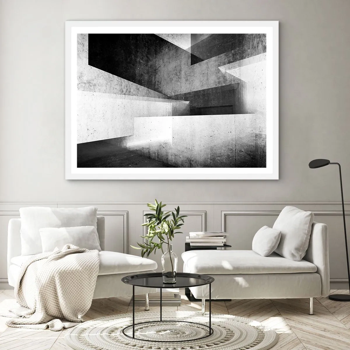 Póster en marco blanco - La estructura del espacio - 91x61 cm