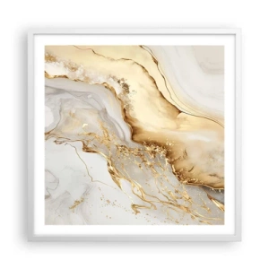 Póster en marco blanco - Abstracción: belleza y bondad - 60x60 cm
