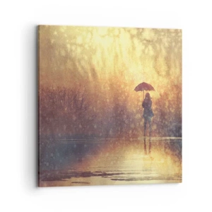 Cuadro sobre lienzo - Impresión de Imagen - Siento que alguien me mira - 70x70 cm