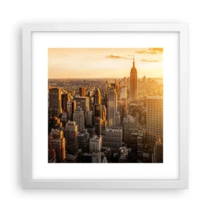 Póster en marco blanco - Creciendo al sol - 30x30 cm