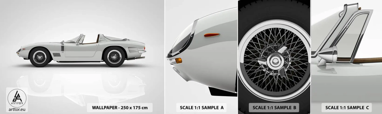 Muestra De Fotomural Standard Eco - Una promesa de diversión - Coche deportivo, Cabriolé, Automotor - 100x30 cm