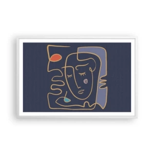 Póster en marco blanco - En un maravilloso sueño - 91x61 cm
