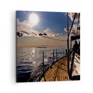 Cuadro sobre lienzo - Impresión de Imagen - Bajo las velas hacia el sol - 60x60 cm
