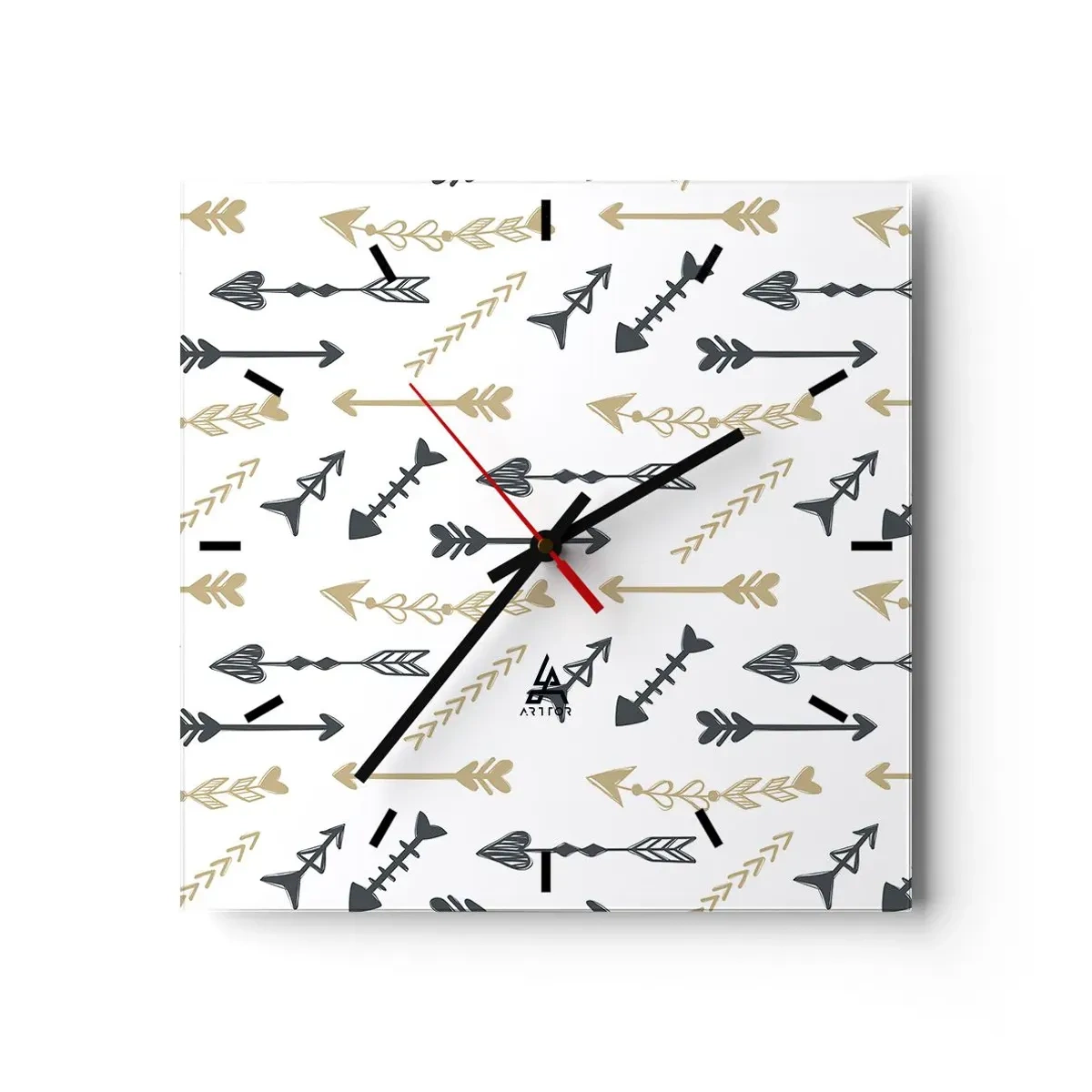 Reloj de pared - Reloj de vidrio - El sueño de un arquero - 40x40 cm
