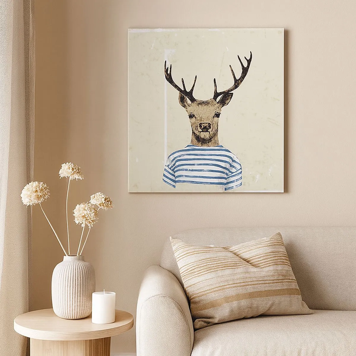 Cuadro sobre lienzo - Impresión de Imagen - Porque me gustan las camisas de rayas - 30x30 cm