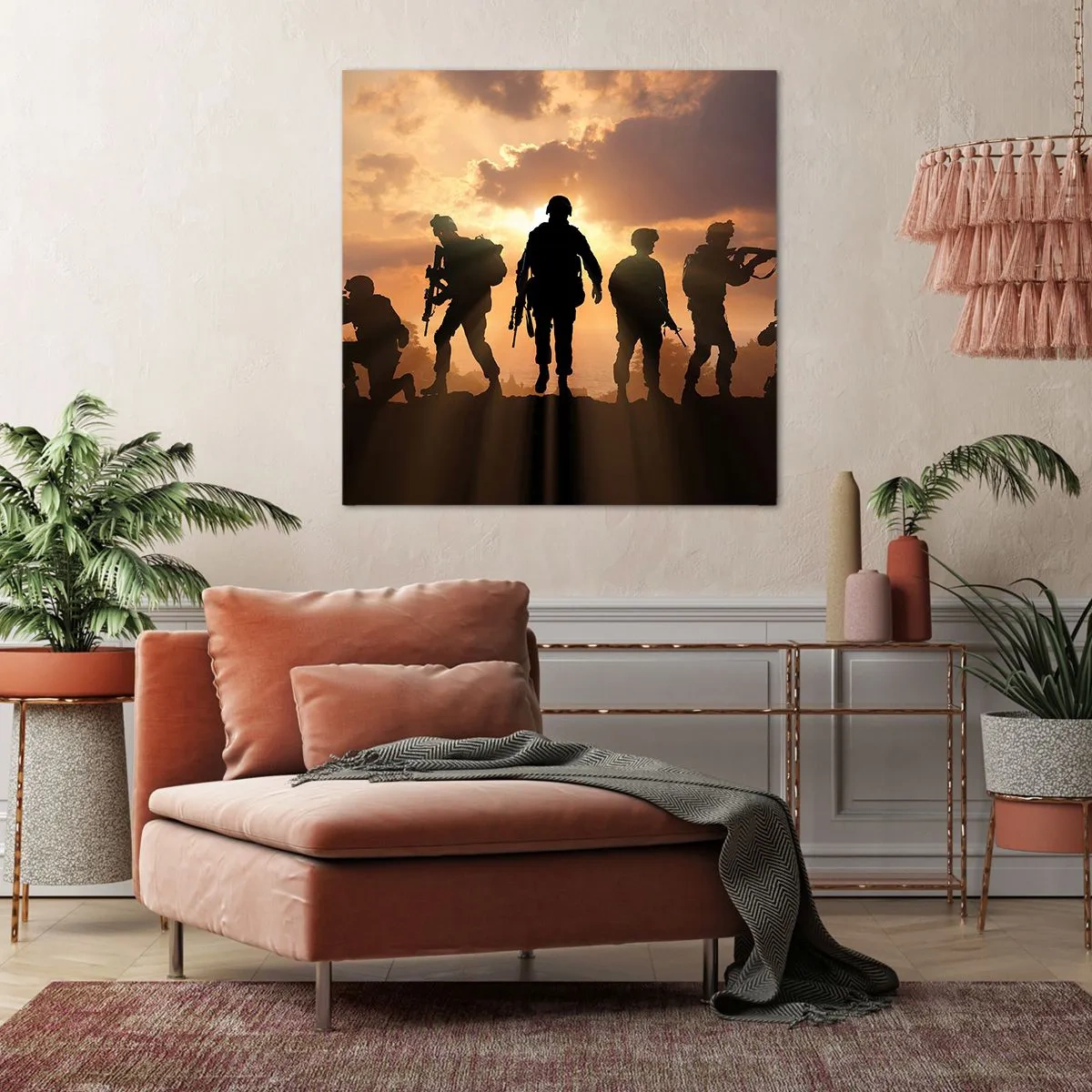 Cuadro sobre lienzo - Impresión de Imagen - Hermanos de armas - 50x50 cm
