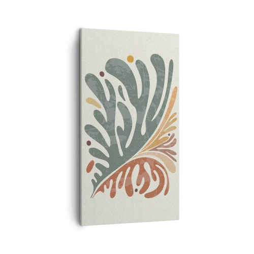 Cuadro sobre lienzo - Impresión de Imagen - Hoja multicolor - 45x80 cm