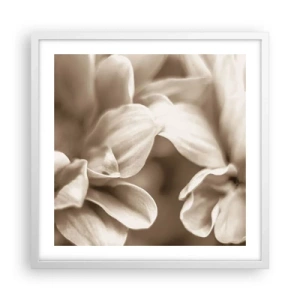 Póster en marco blanco - Suave como una sonrisa - 50x50 cm
