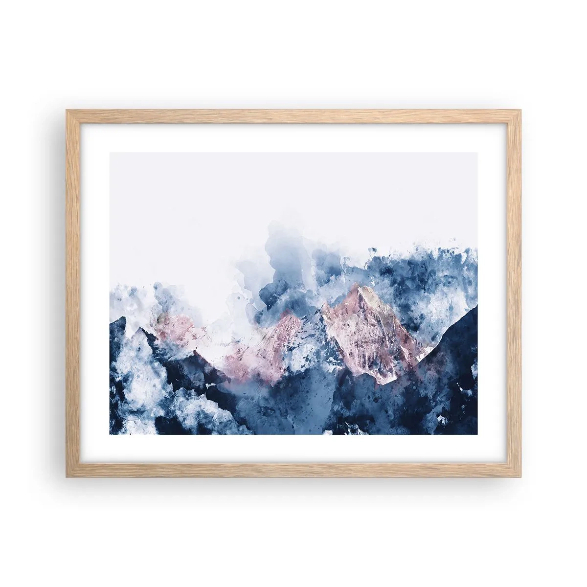 Póster en marco roble claro - El techo del mundo - 50x40 cm