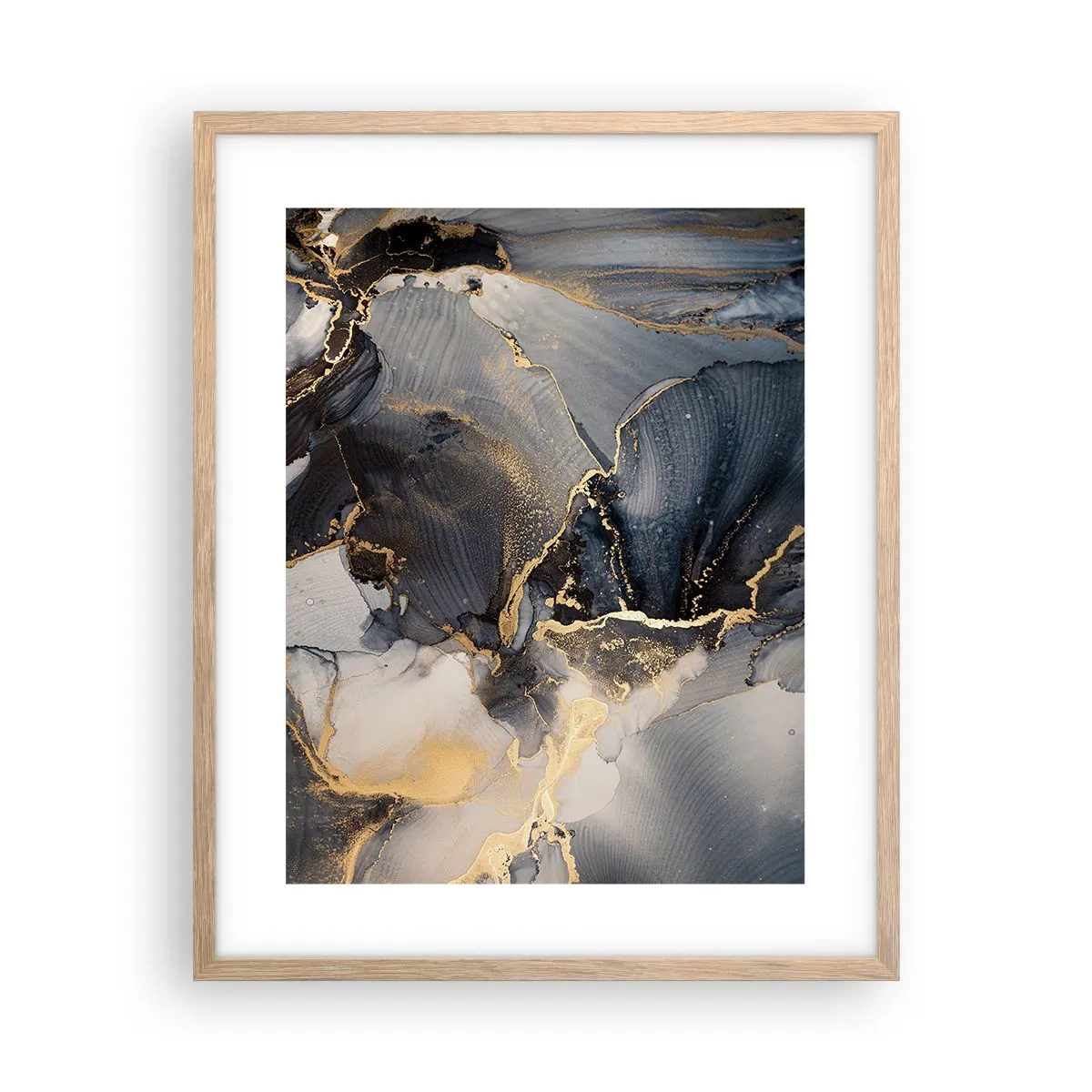 Póster en marco roble claro - La vida de una piedra - 40x50 cm