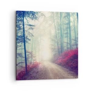 Cuadro sobre lienzo - Impresión de Imagen - Qué bueno es levantarse al amanecer - 70x70 cm