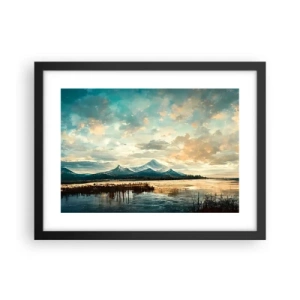 Póster en marco negro - Bajo la protección del cielo - 40x30 cm