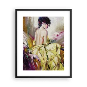 Póster en marco negro - La hermosura y frescura de la flor - 40x50 cm