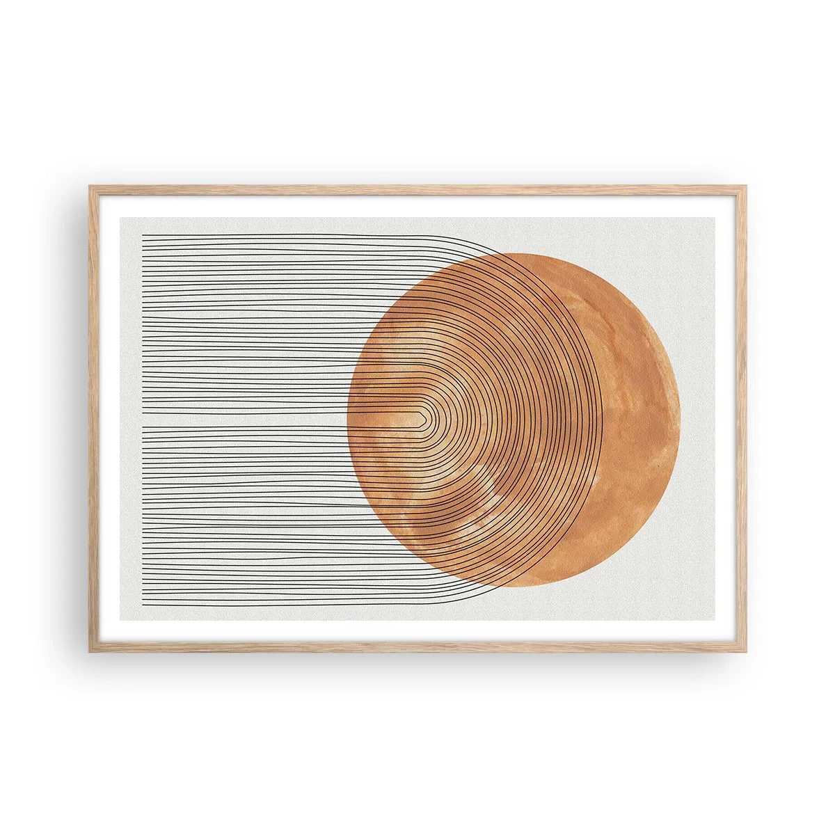 Póster en marco roble claro - Una composición soleada - 100x70 cm