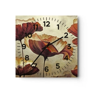 Reloj de pared - Reloj de vidrio - Prado de prados - 30x30 cm