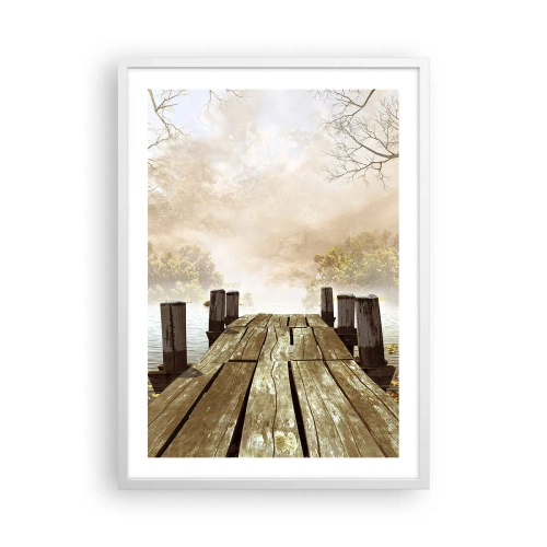 Póster en marco blanco - La leve tristeza del otoño - 50x70 cm