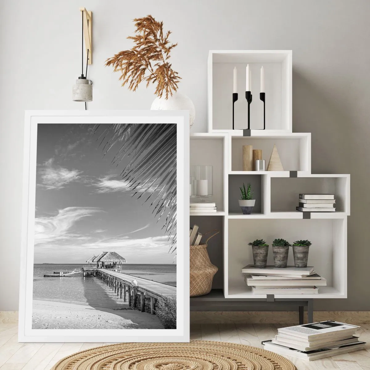 Póster en marco blanco - ¿Un recuerdo o un sueño? - 50x70 cm