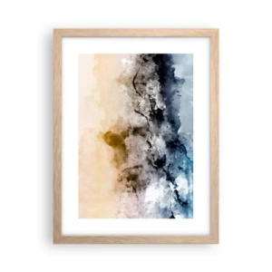 Póster en marco roble claro - Hundido en una nube de niebla - 30x40 cm